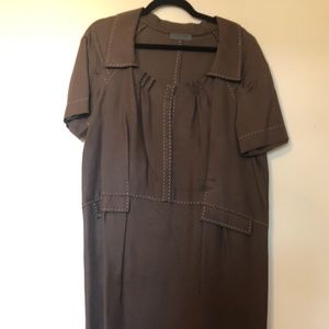 Alberta Ferretti Brown Mid-Length Dress